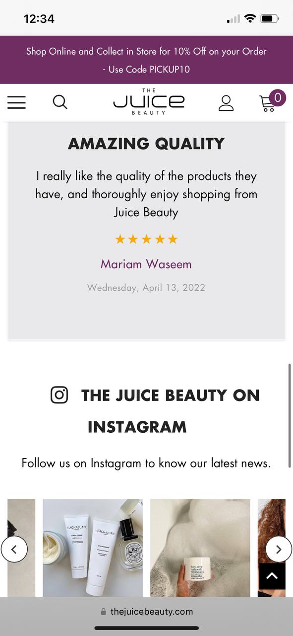 Technoid Portfolio The Juice Beauty Online Beauty Shop