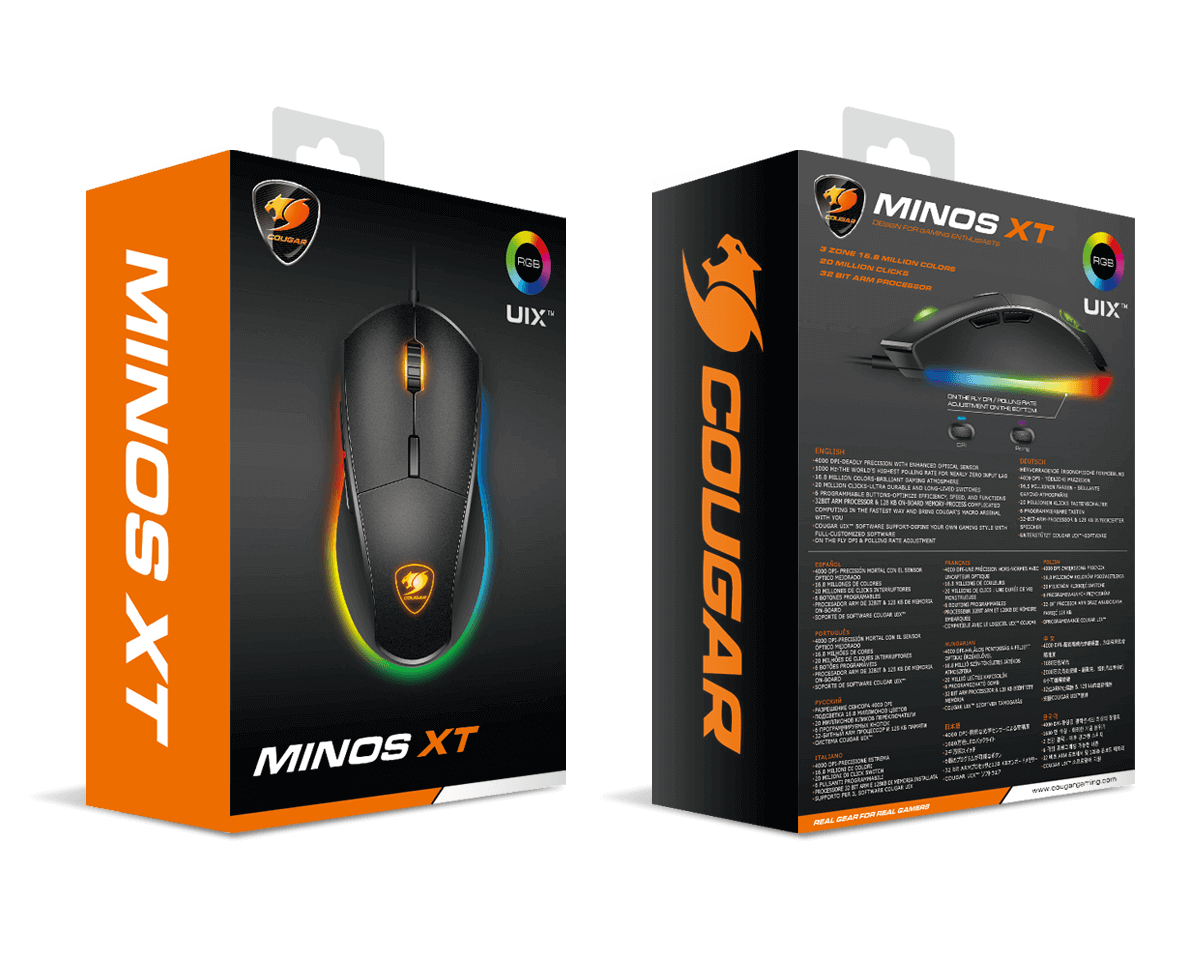 MINOS XT Sensor ADNS3050 Optical gaming sensor, Resolution 4000 DPI