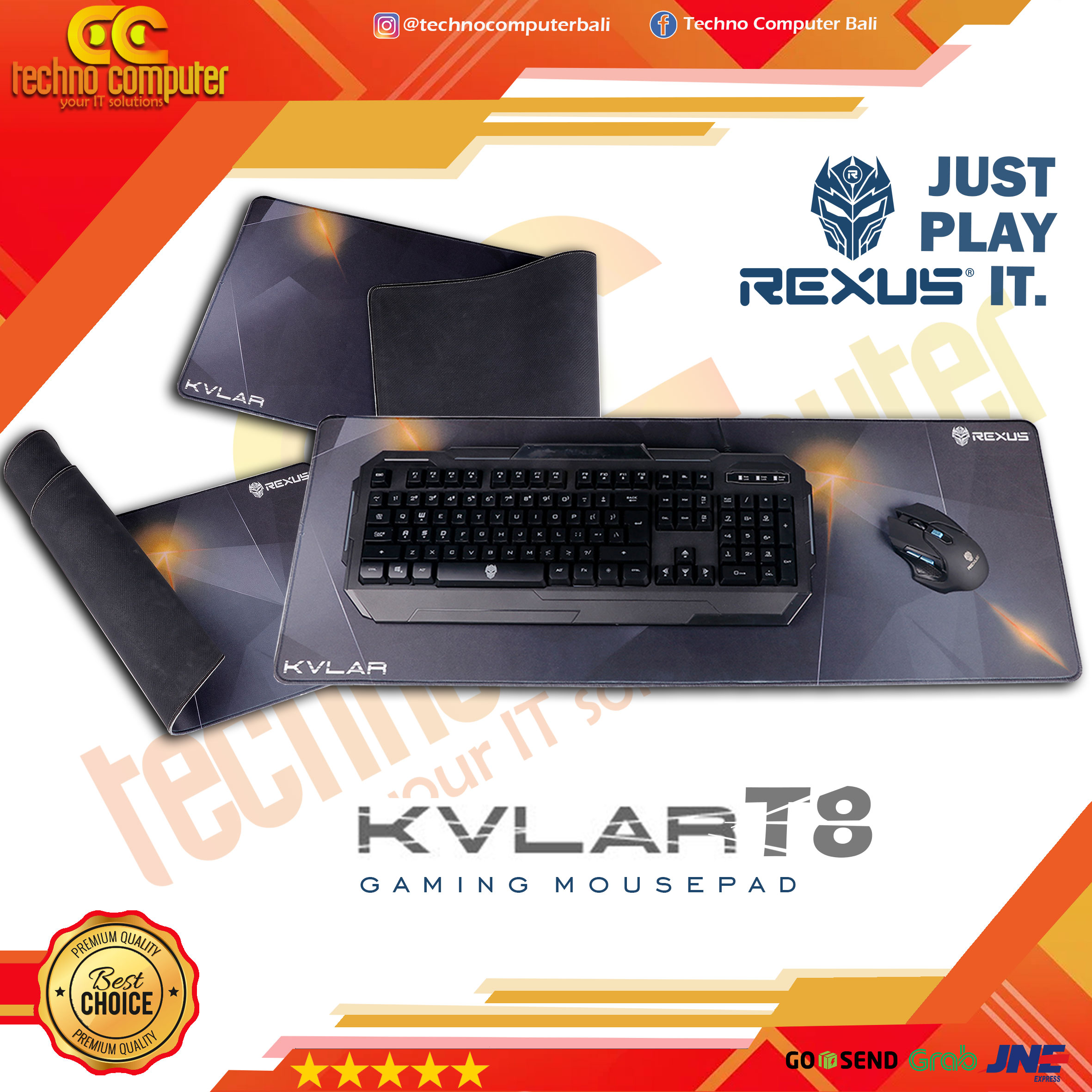 Mousepad Gaming Steelseries Qck Large Techno Komputer Bali Toko