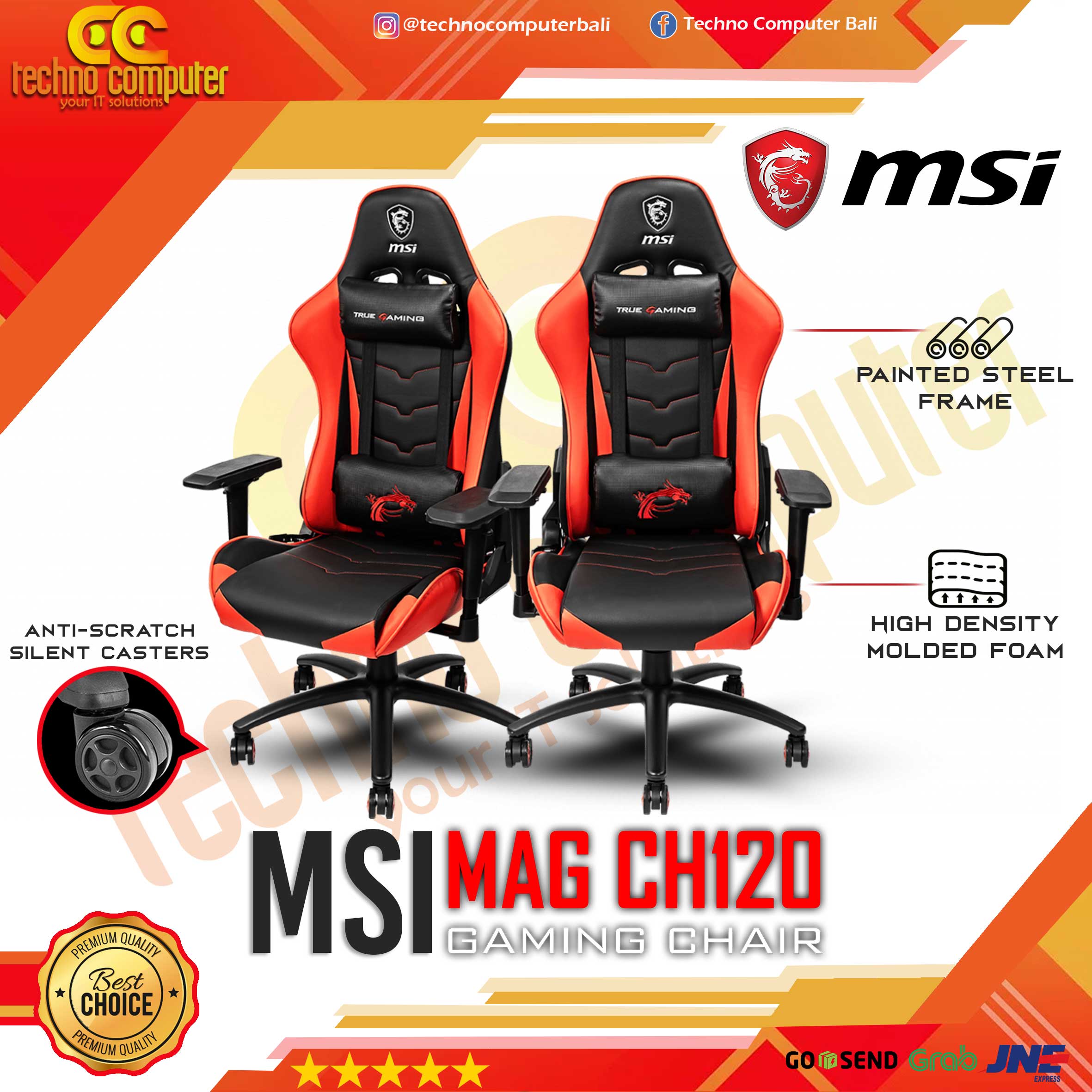 Kursi Gaming Rexus Rgc_r60 Footrest Blue Techno Komputer