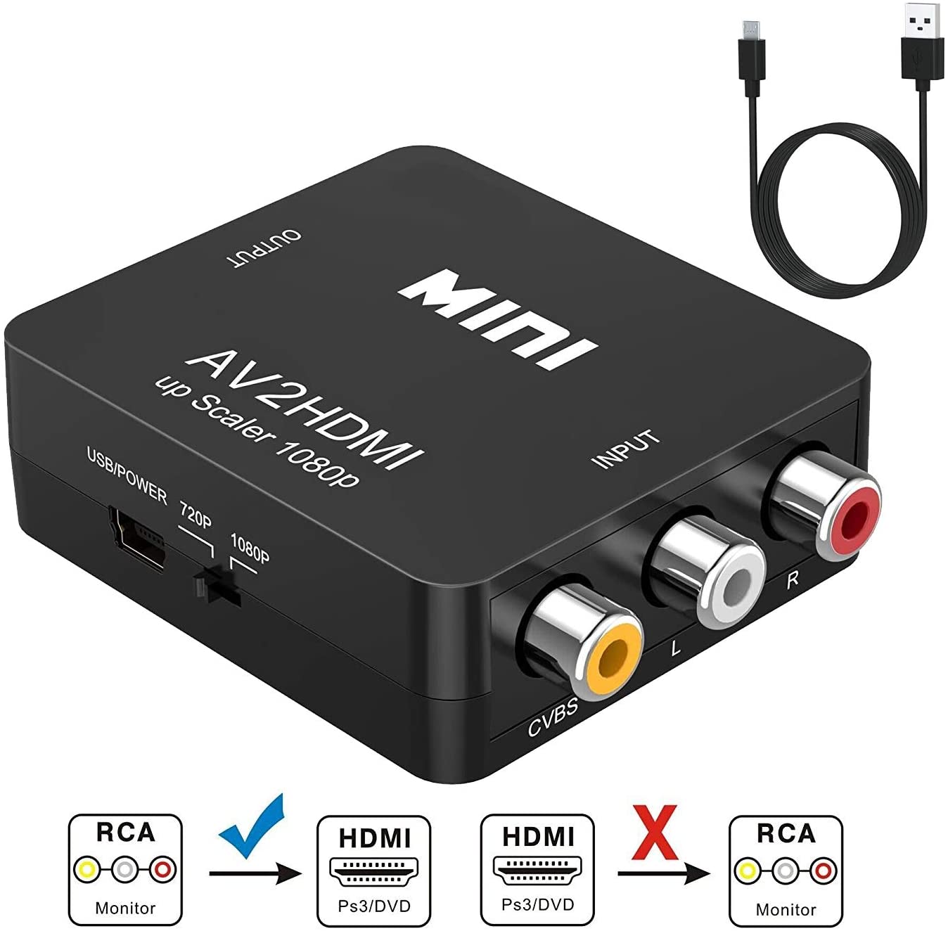 AV to HDMI Converter Techno Computer Shop ហាង តិចណូ