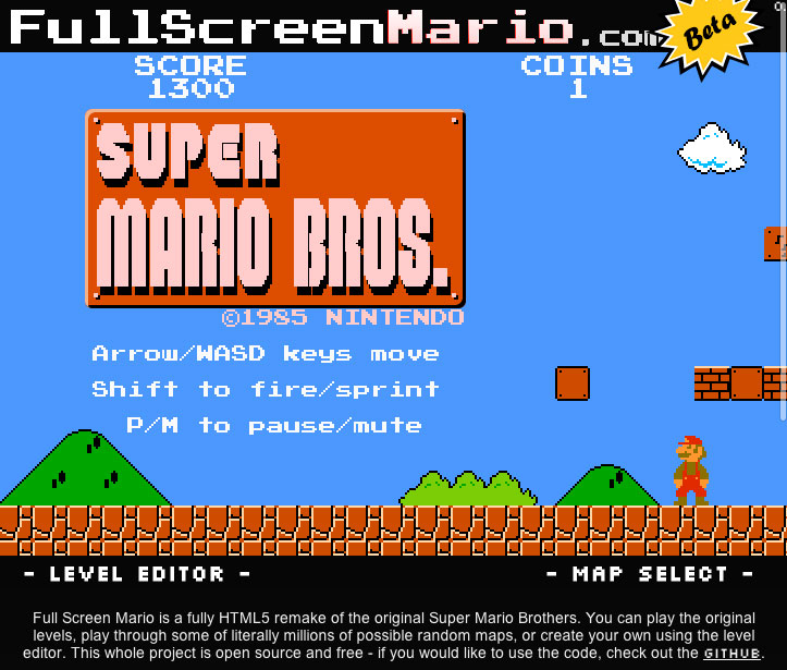 Super Mario Bros. online you say....