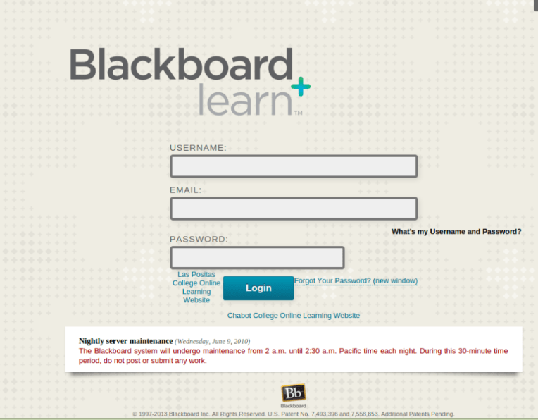 Phishing Alert "Important Mail" Notice from Blackboard Information