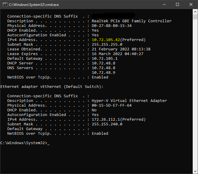 How to get your IP address via CMD (and other information) Technology
