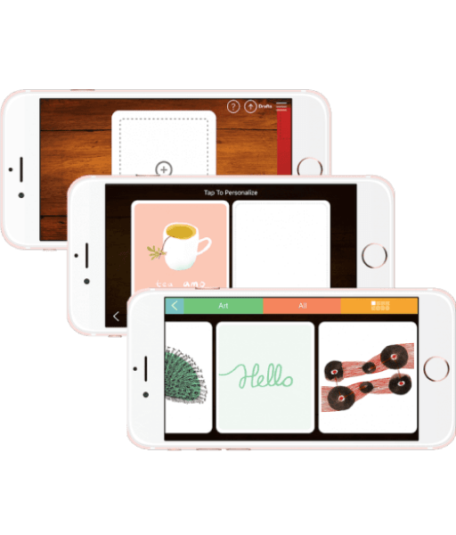 Felt Handwritten Greeting Card Mobile App Technology Rivers