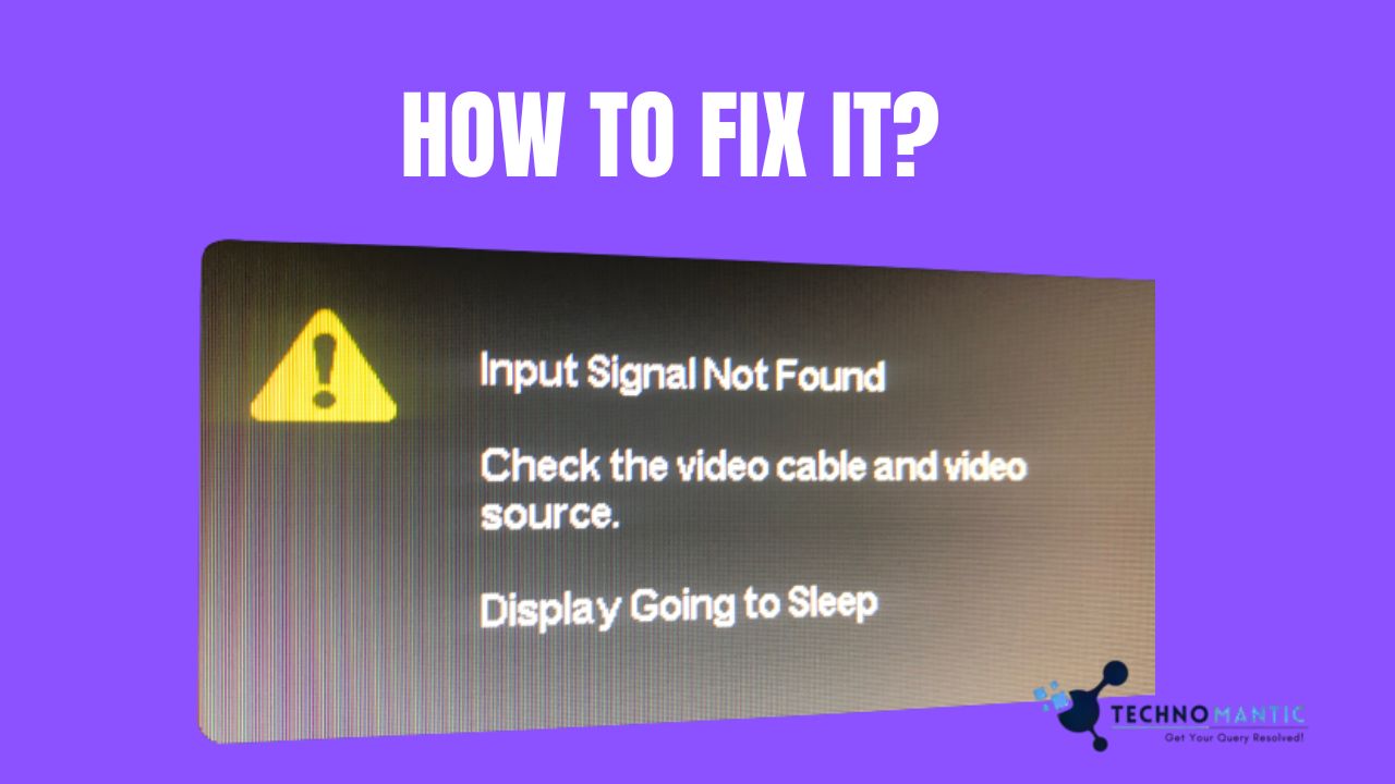 Input Signal not Found HP Monitor [100 Working] Technomantic
