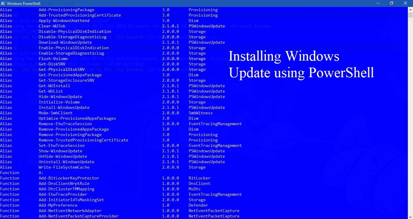 How To Update Windows 10 Using Powershell Commands