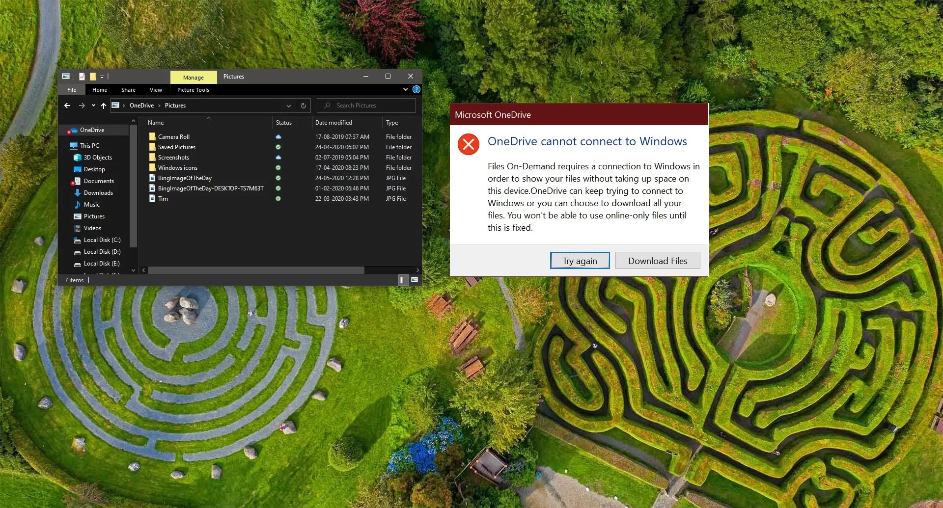 Fix OneDrive Cannot Connect to Windows error while accessing files