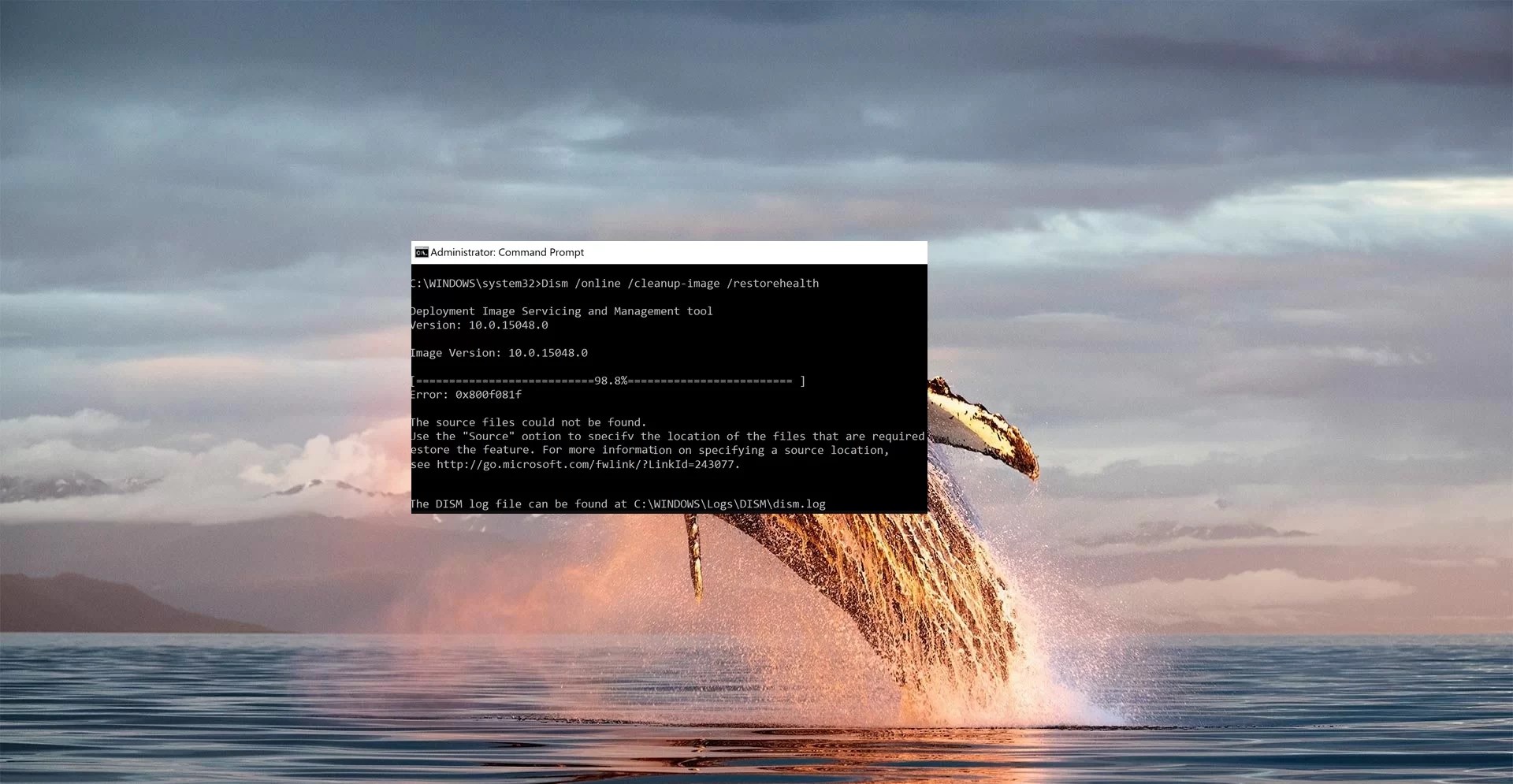 Fix DISM The Source files could not be found in Windows 10 Technoresult