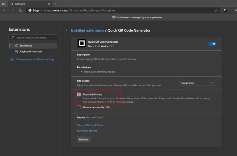 How to Enable Extensions in InPrivate Browsing Mode in Microsoft Edge