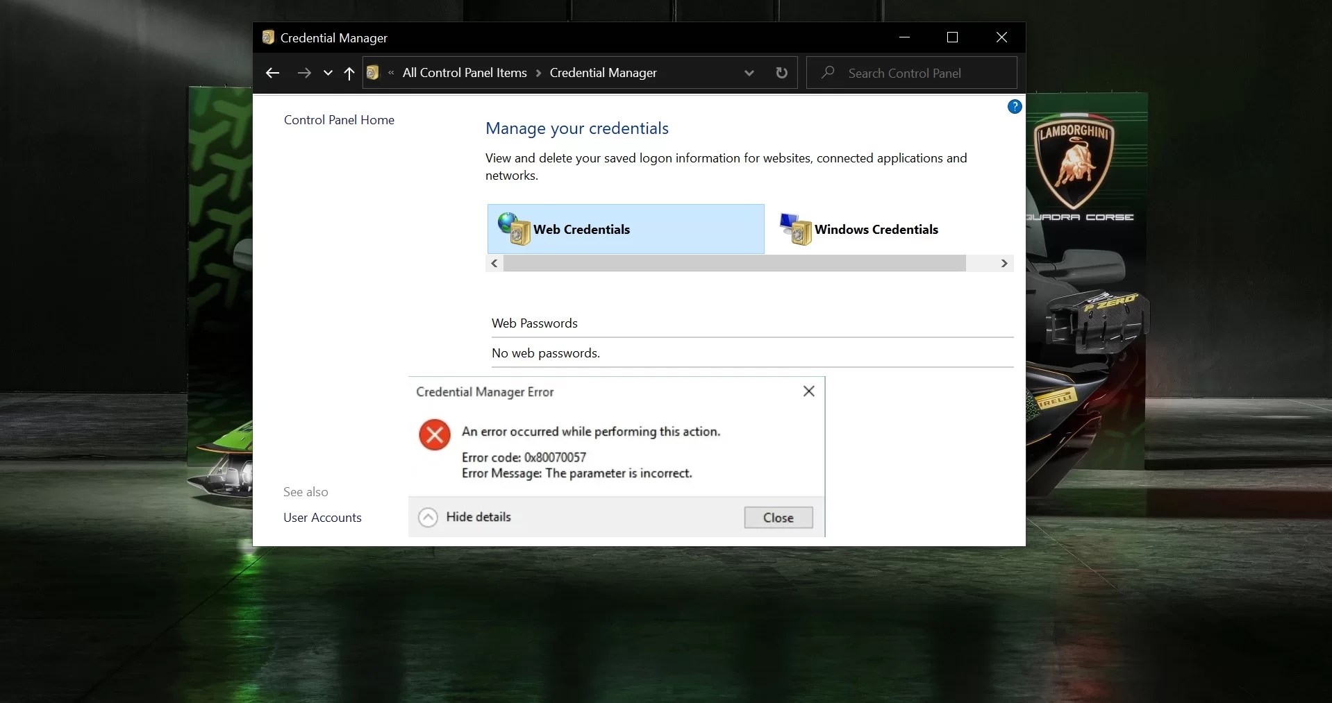 Fix Credential Manager Error 0x80070057 in Windows 10 Technoresult