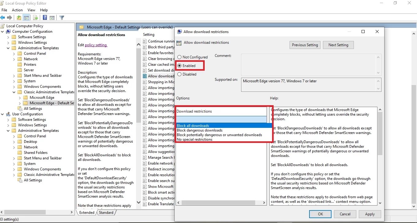 How to Block all Downloads in Microsoft Edge? Technoresult