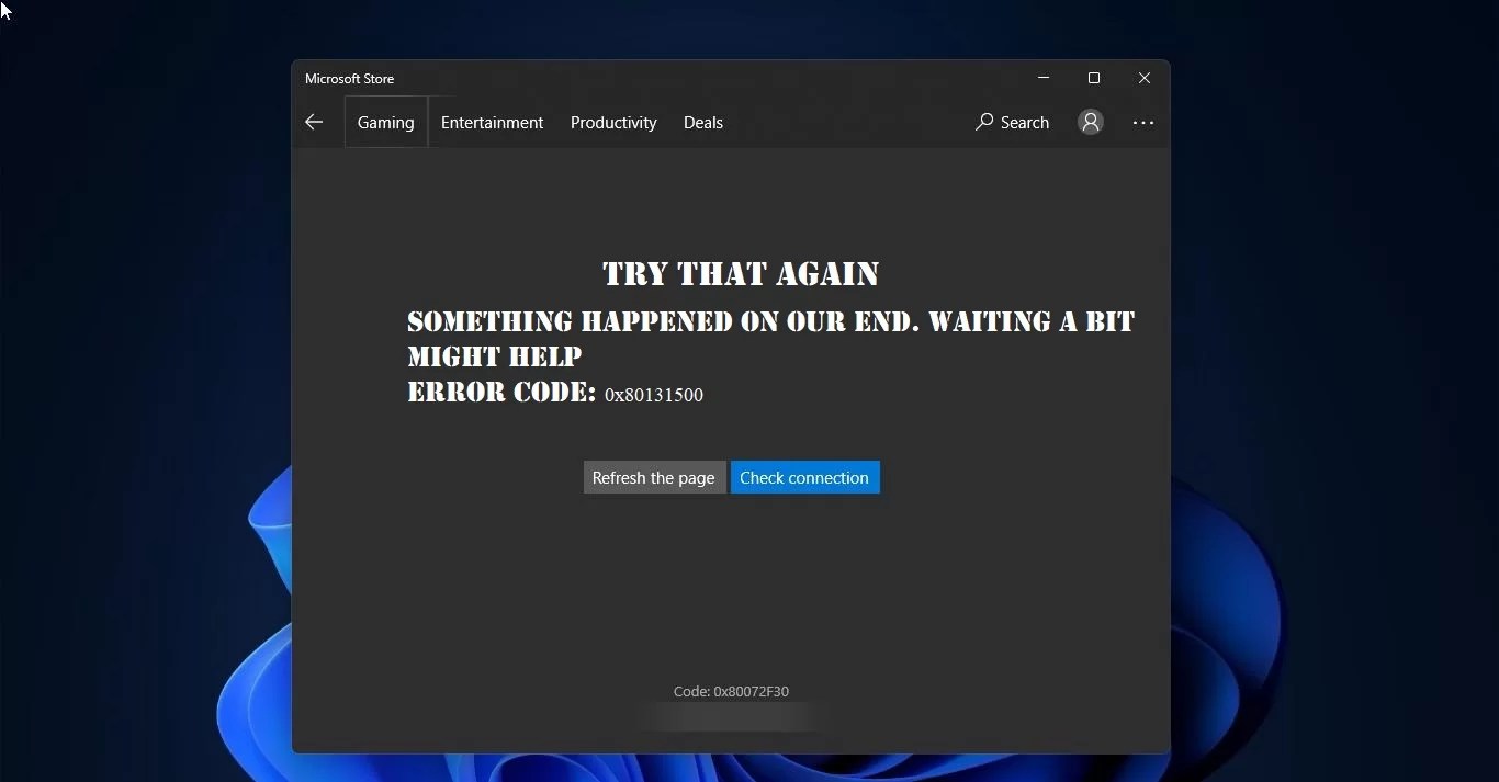 Fix Microsoft Store Error Code 0x80131500 in Windows 11? Technoresult