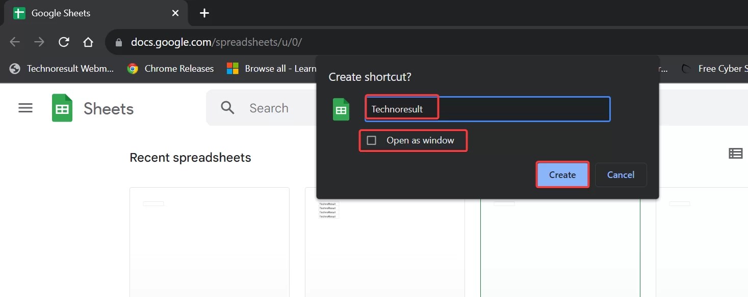 How to install Google Spreadsheets as a Desktop app in Windows 11/10