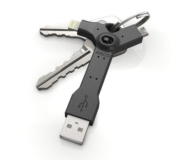 DuoKeyCharge KeyChain for iPhone & Android Phones at 15