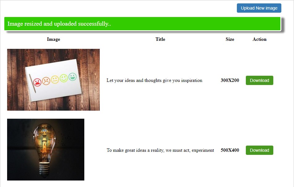 Image resize while uploading in PHP with MYSQL database