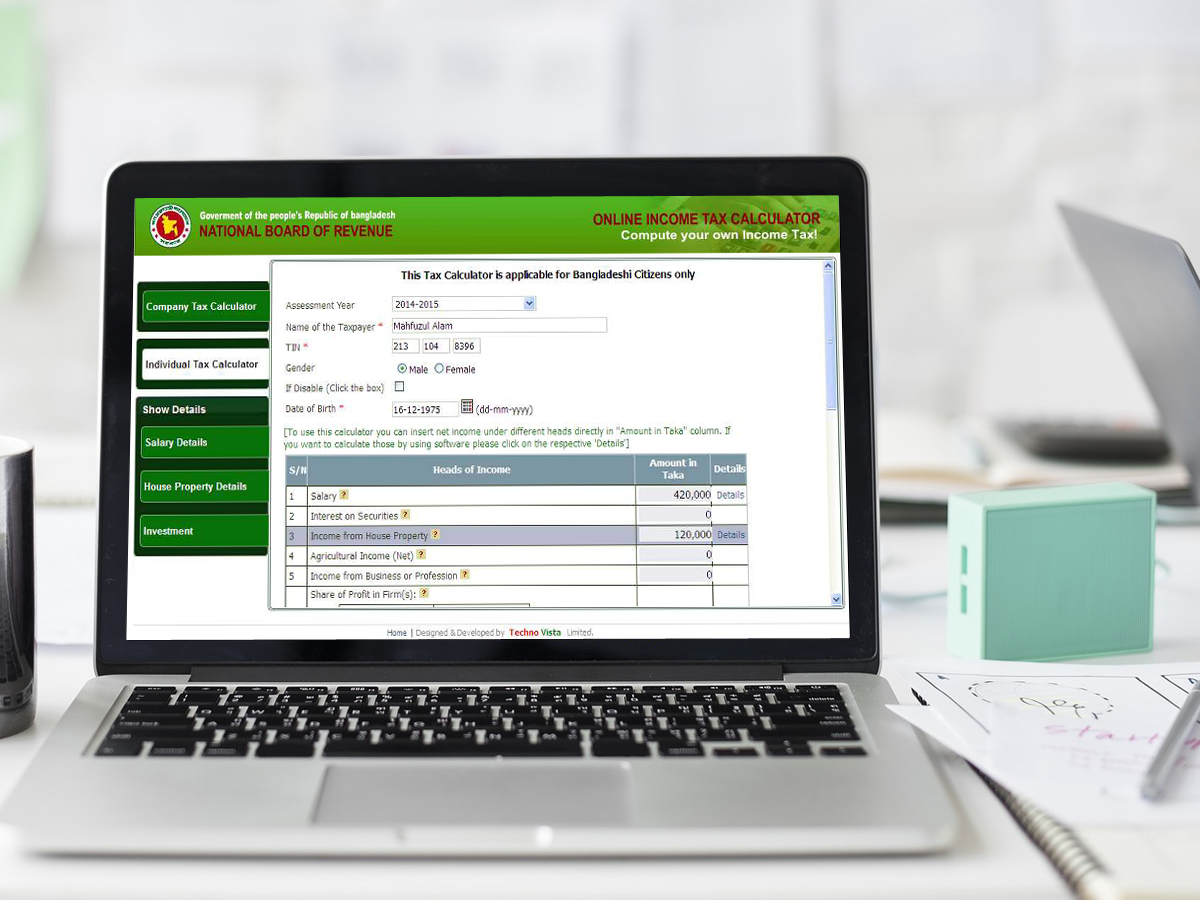 Tax Calculator & Return Preparation System • TechnoVista Limited