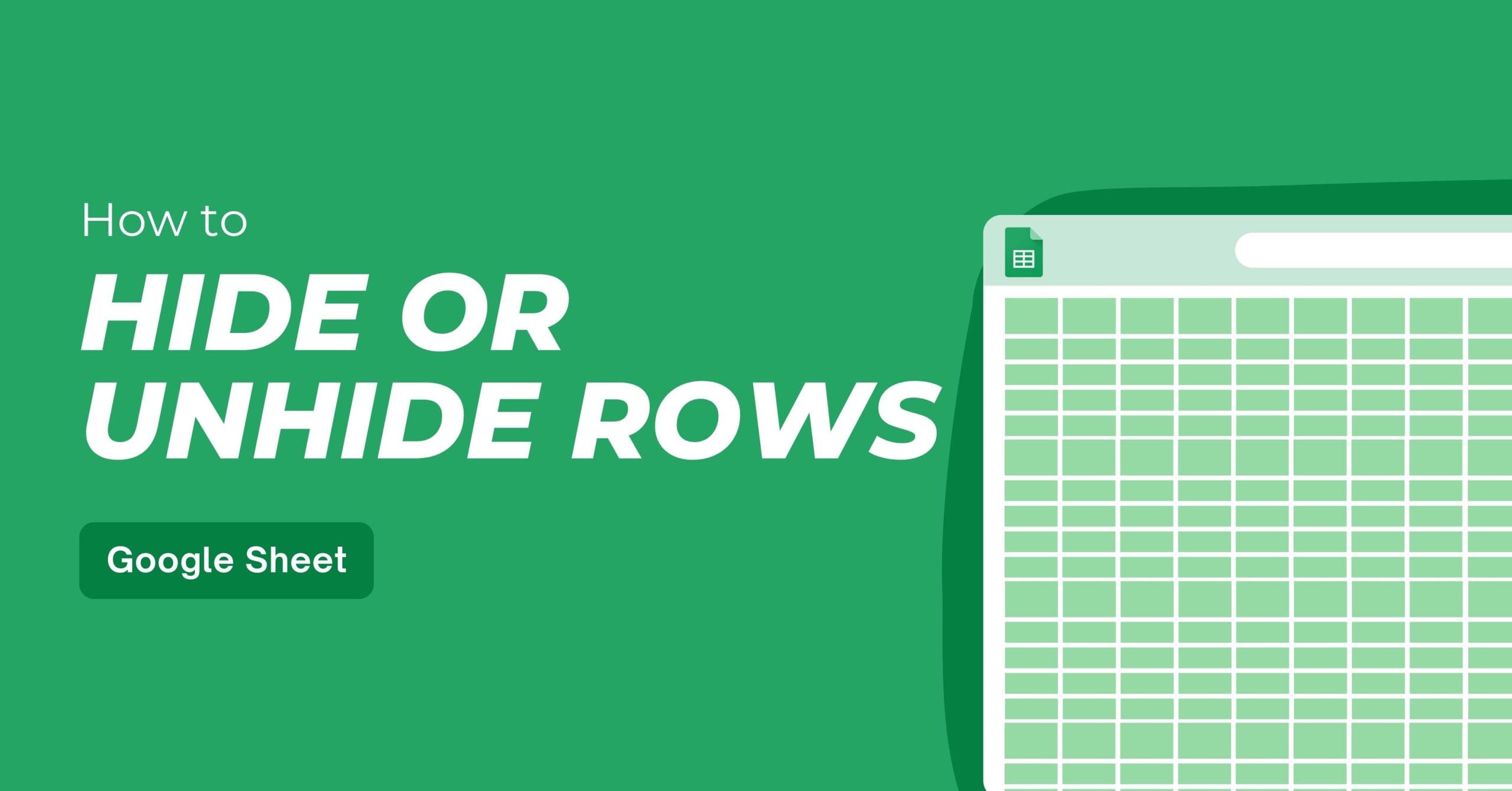 How to Hide (and Unhide) Rows in Google Sheets TechObservatory