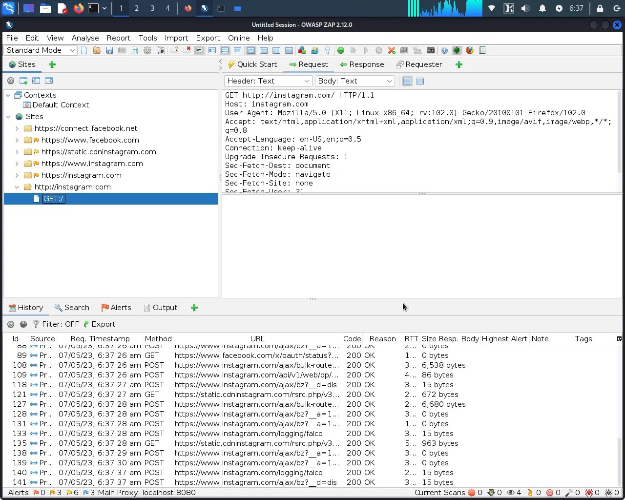 perform vulnerability scan using OWASP ZAP with setup