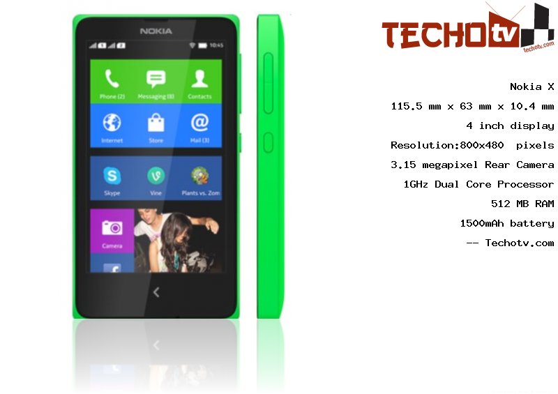 Nokia X phone Full Specifications, Price in India, Reviews