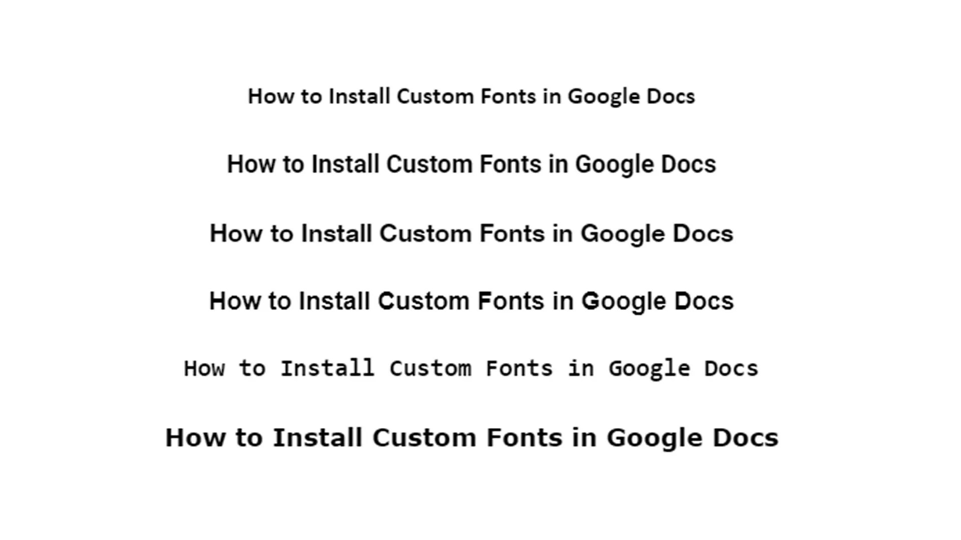 How to Install Custom Fonts in Google Docs Techozu