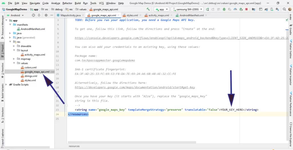 How to Add the Google Maps in Android Studio
