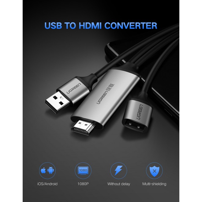 Ugreen USB 3.0 Gigabit Adapter Gray Laptops