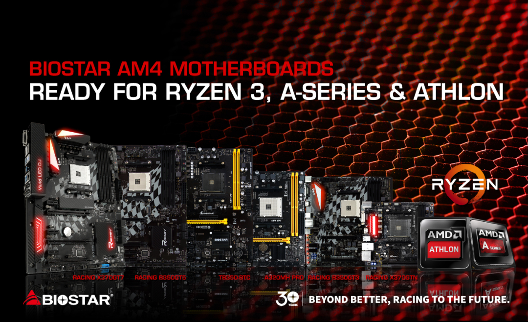 AMD Ryzen 3 Supported on BIOSTAR AM4 RACING and PRO Series Motherboards