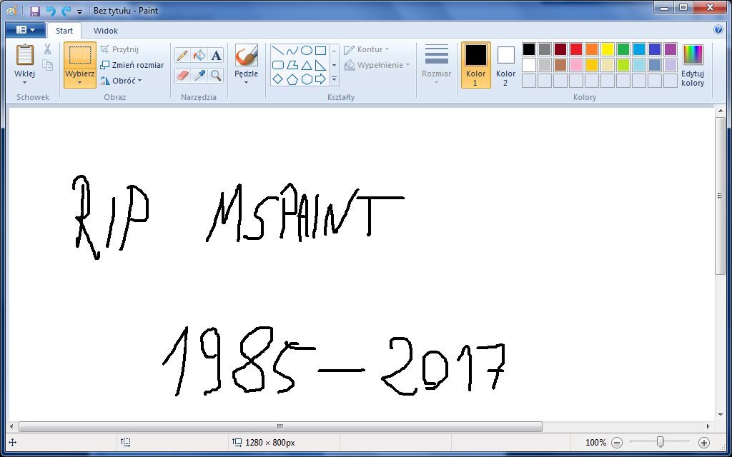 Programy graficzny Paint, zmieniony przez Microsoft.