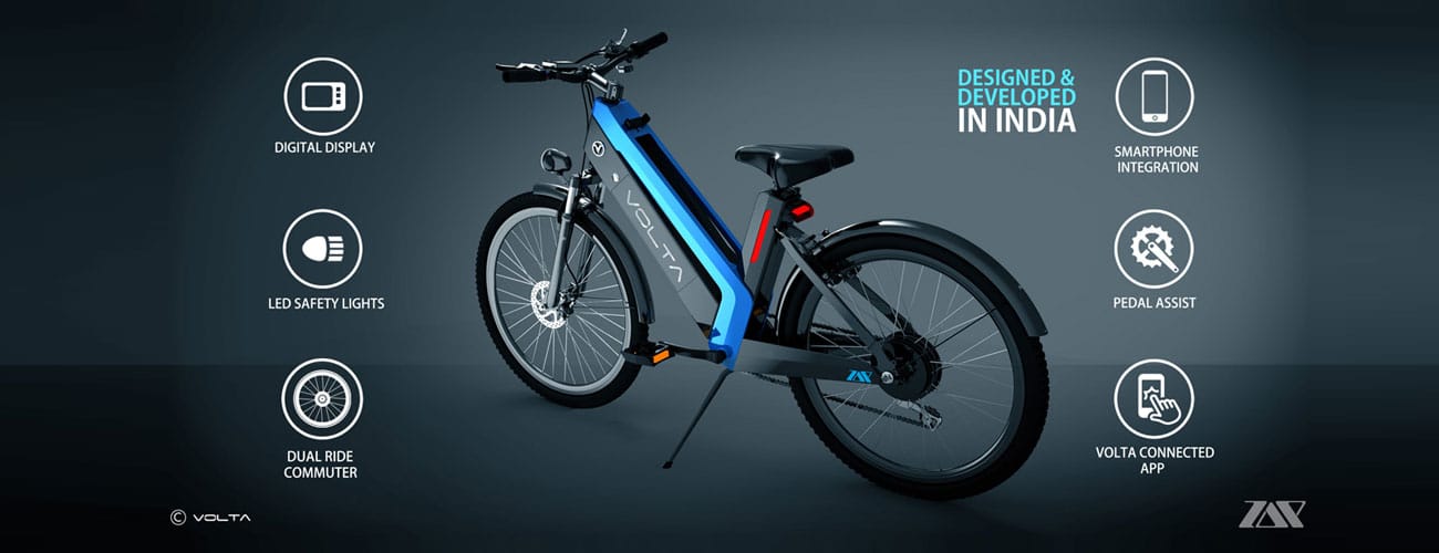 Volta ZAP is a Crossover Electric Bike with Range of 60km on a Single