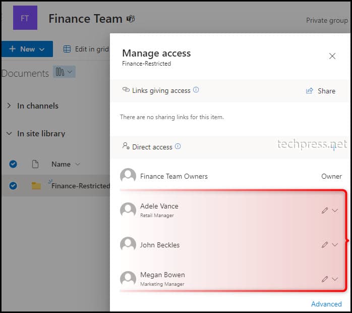 Restrict Access To A Folder In SharePoint Document Library