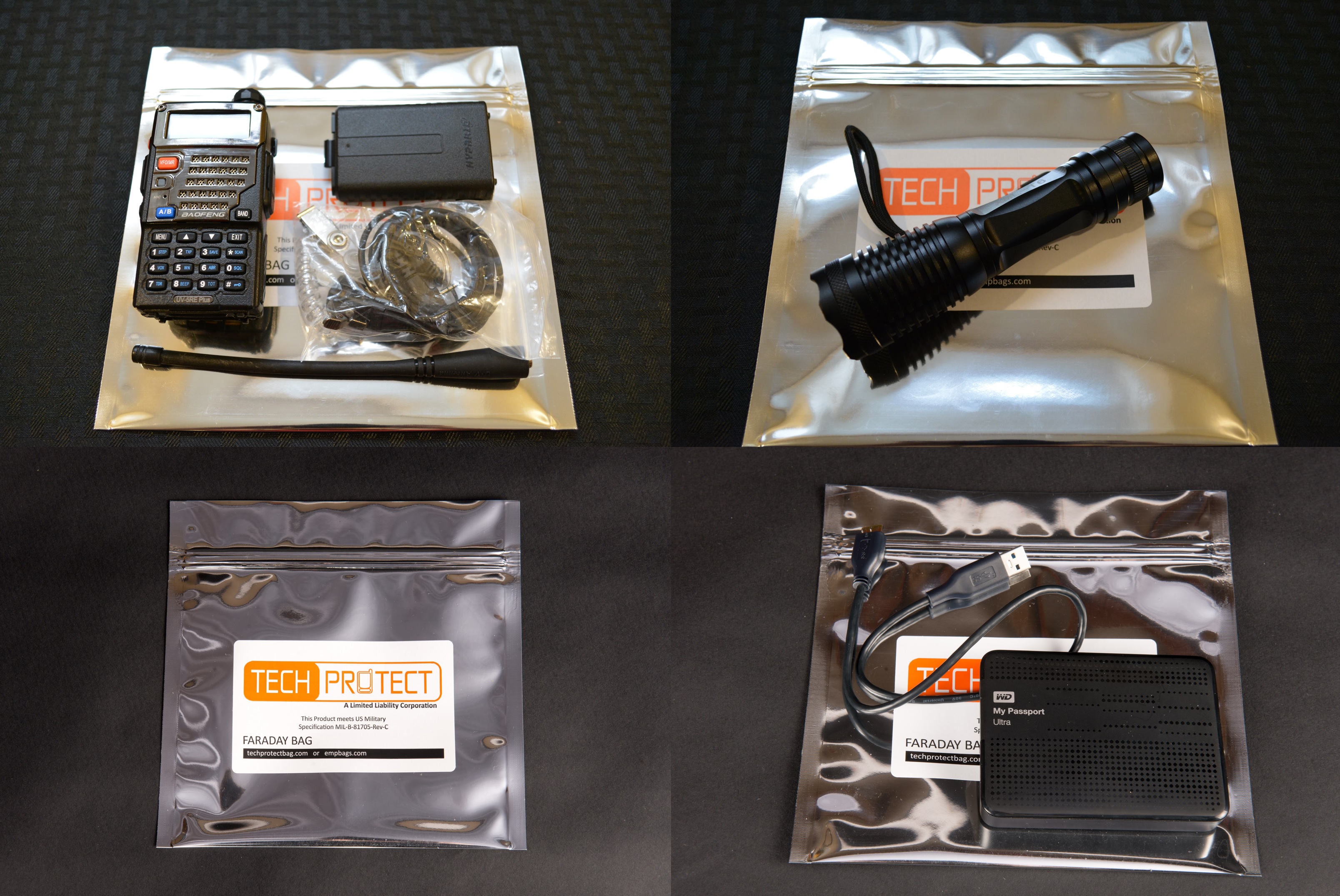 Tech Protect Faraday Cages & EMP Bags Military Grade Shielding