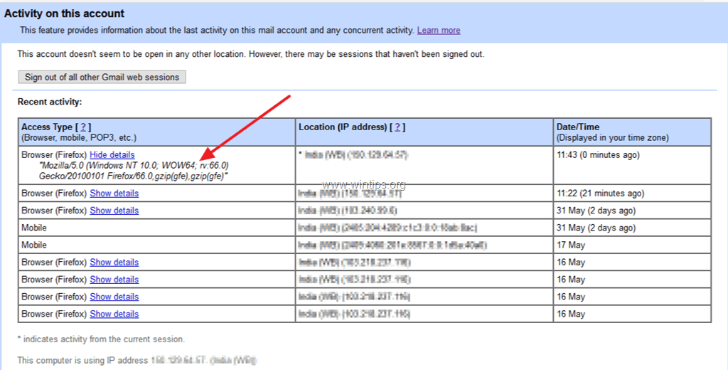 How to View GMAIL Login History and your Google Account