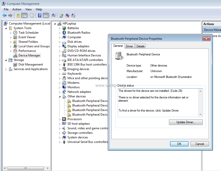 FIX Bluetooth Drivers Are Not Installed (Solved) Techprotips