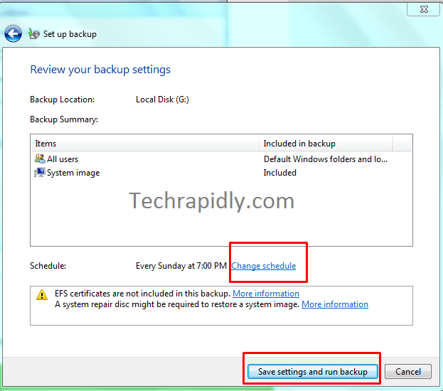 How to back up your files and Folders in Windows 7