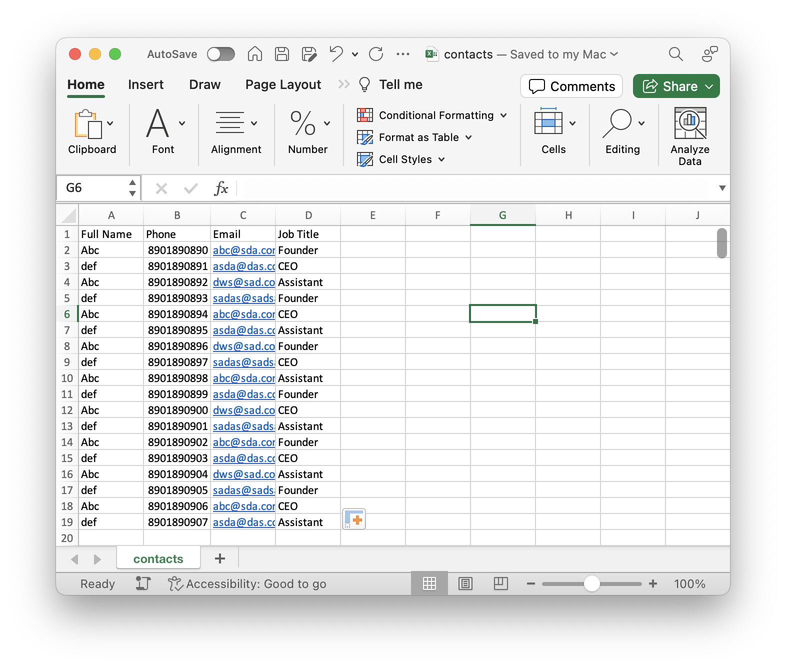 How to Convert Excel xlsx to Vcard vcf File