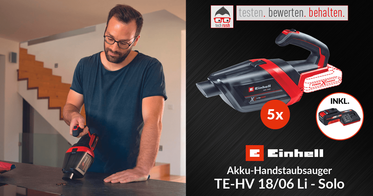Produkttester gesucht: Einhell Akku-Handstaubsauger TE-HV 18/06 Li