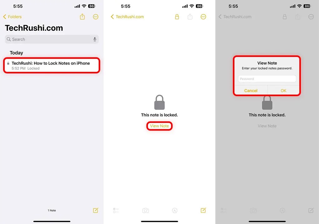 How to Lock Notes on Your iPhone TechRushi