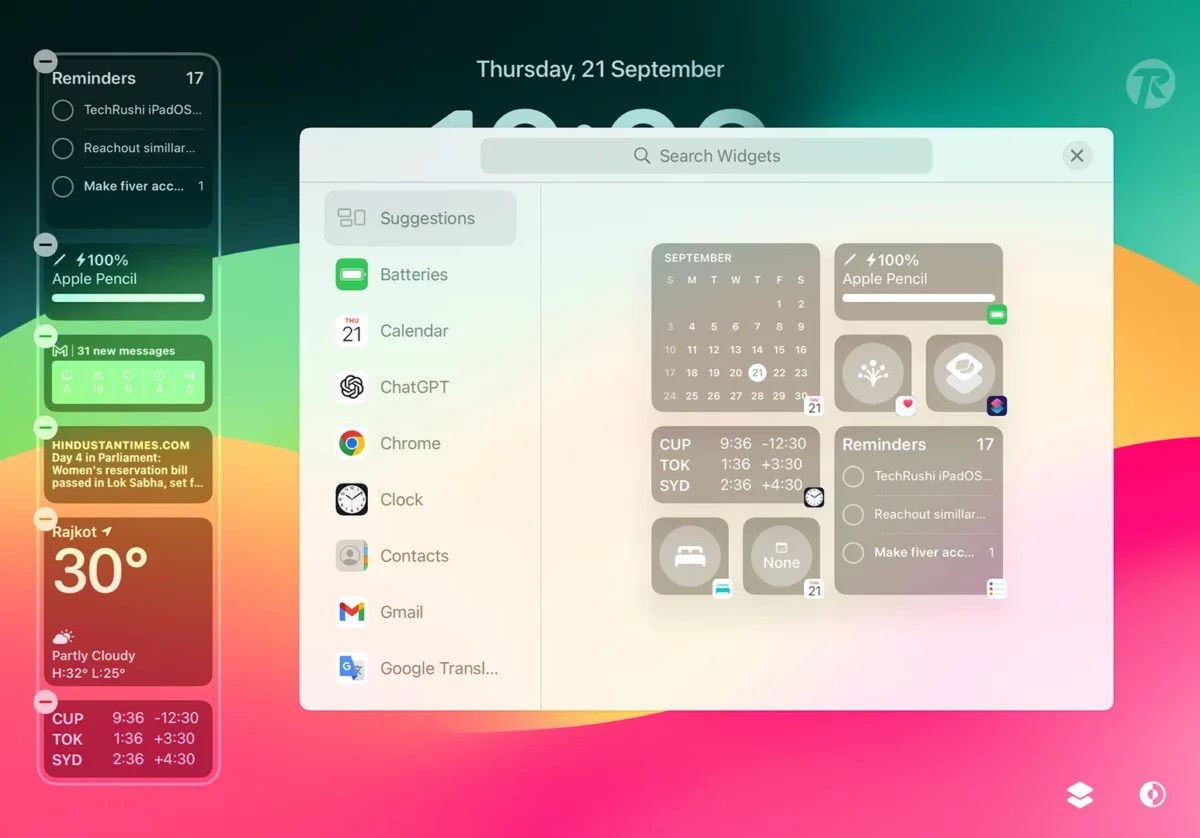 How to Add Widgets to Your iPad's Lock Screen with iPadOS 17 TechRushi