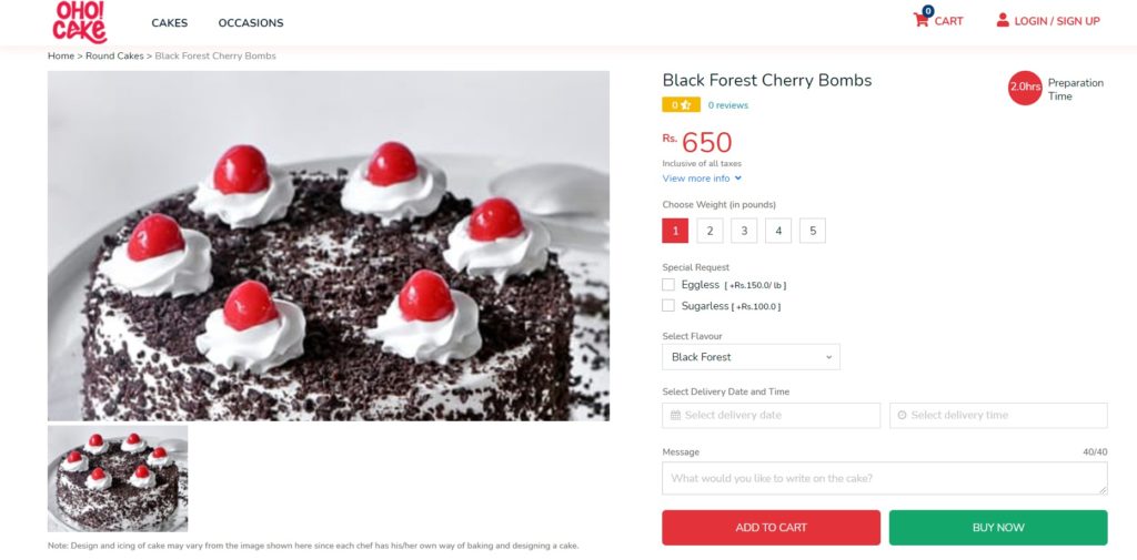 Oho! Cake Recently Launched Online Cake Delivery Service in Kathmandu