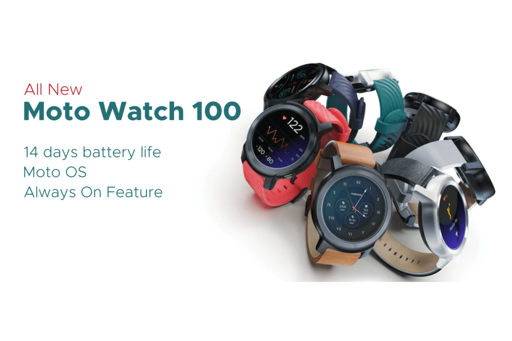 Moto Watch 100 launched officially with Moto OS and 14 days battery