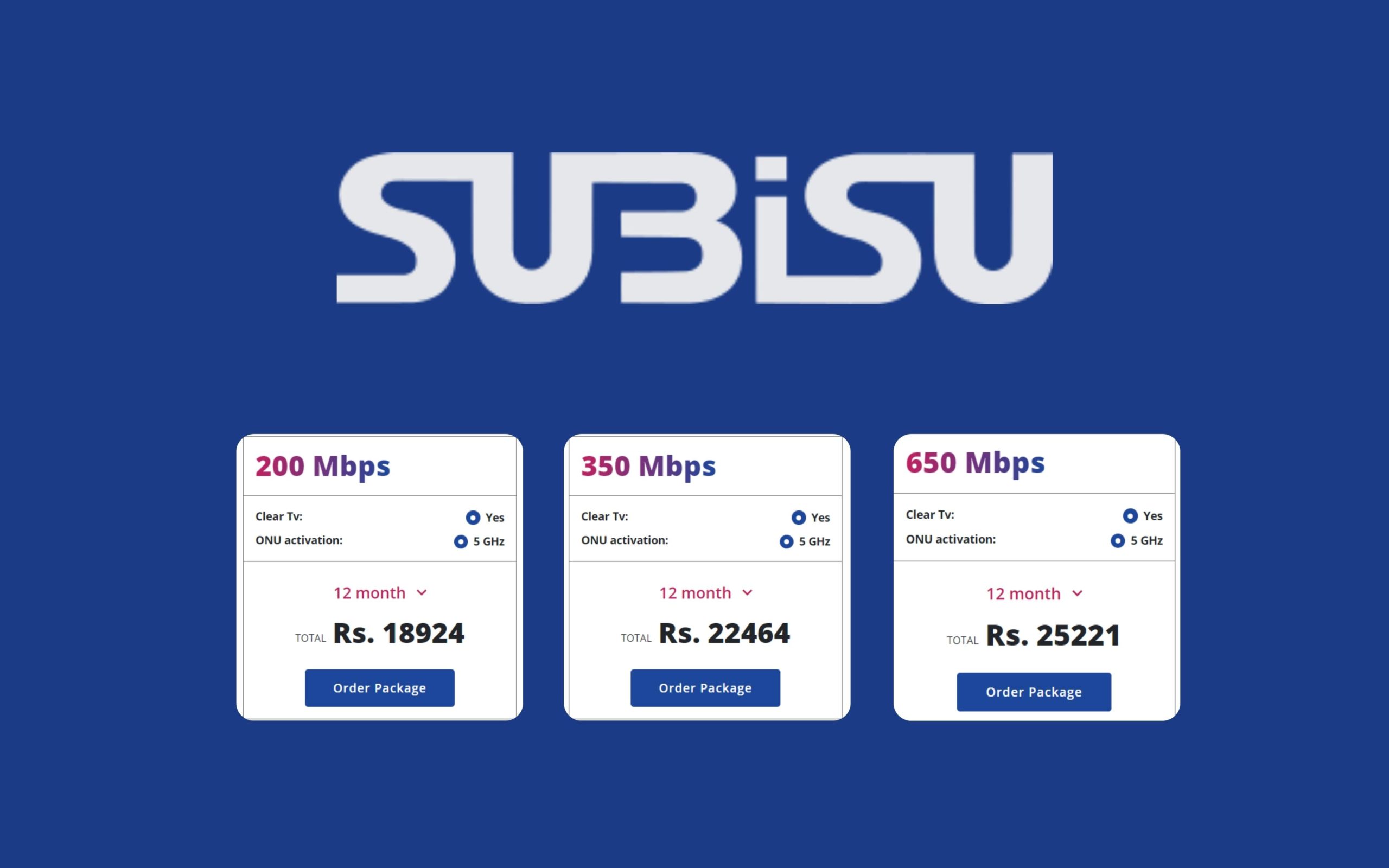Subisu Introduces 200Mbps, 350 Mbps And 650 Mbps Packages
