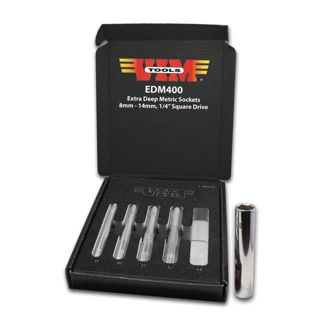 VIM Tools Extra Deep Metric Socket Set for Bumper Installation