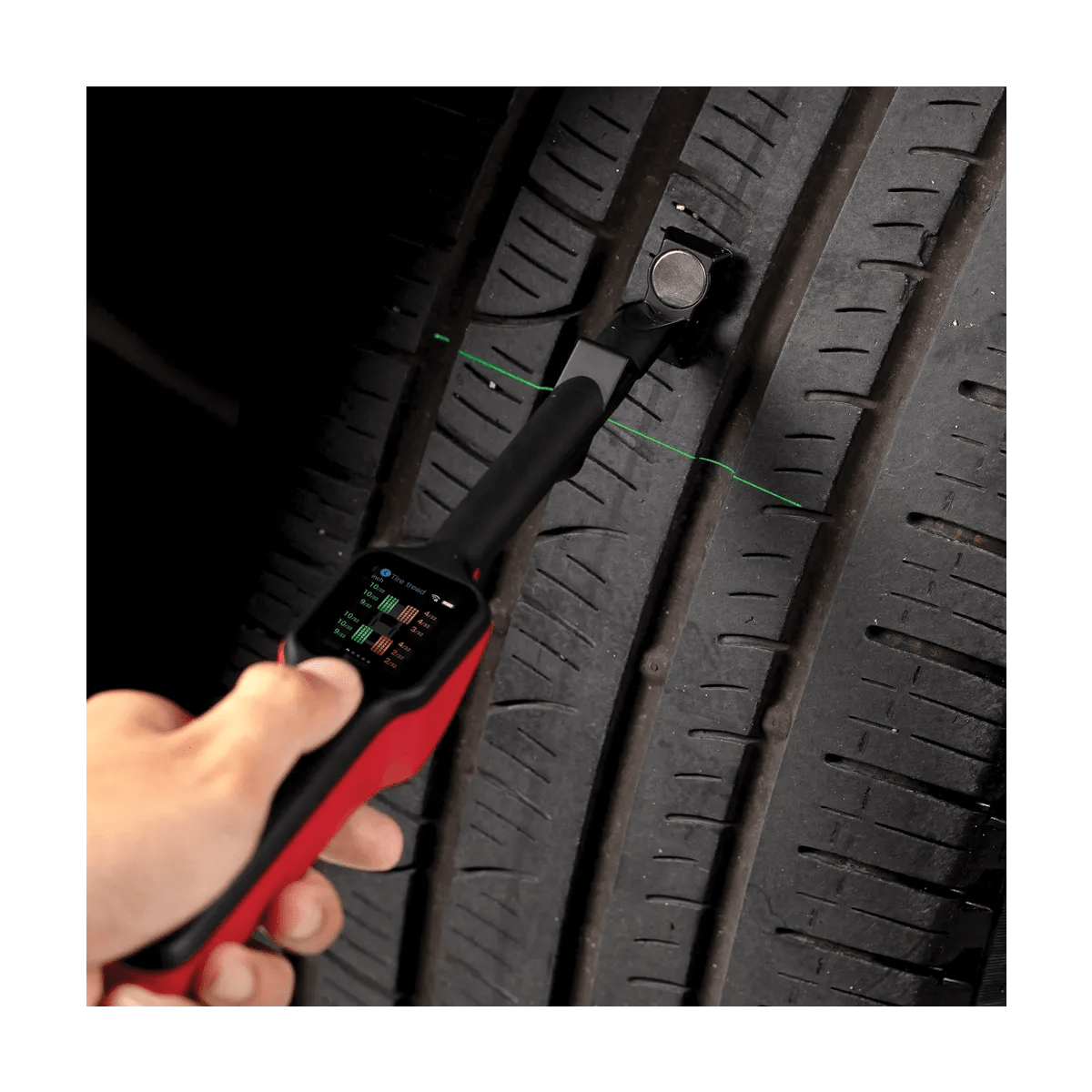 LaserEnabled Tire Tread & Brake Disc Examiner Quick & Accurate
