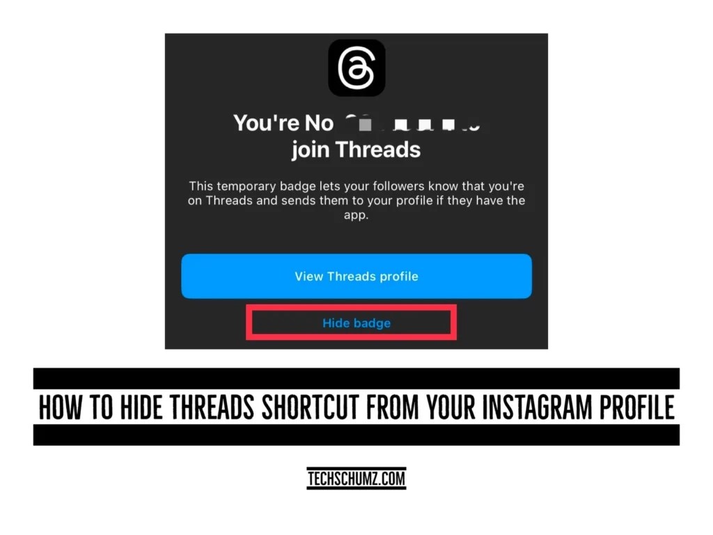 How To Hide Thread Shortcuts From Your Instagram Profile Techschumz