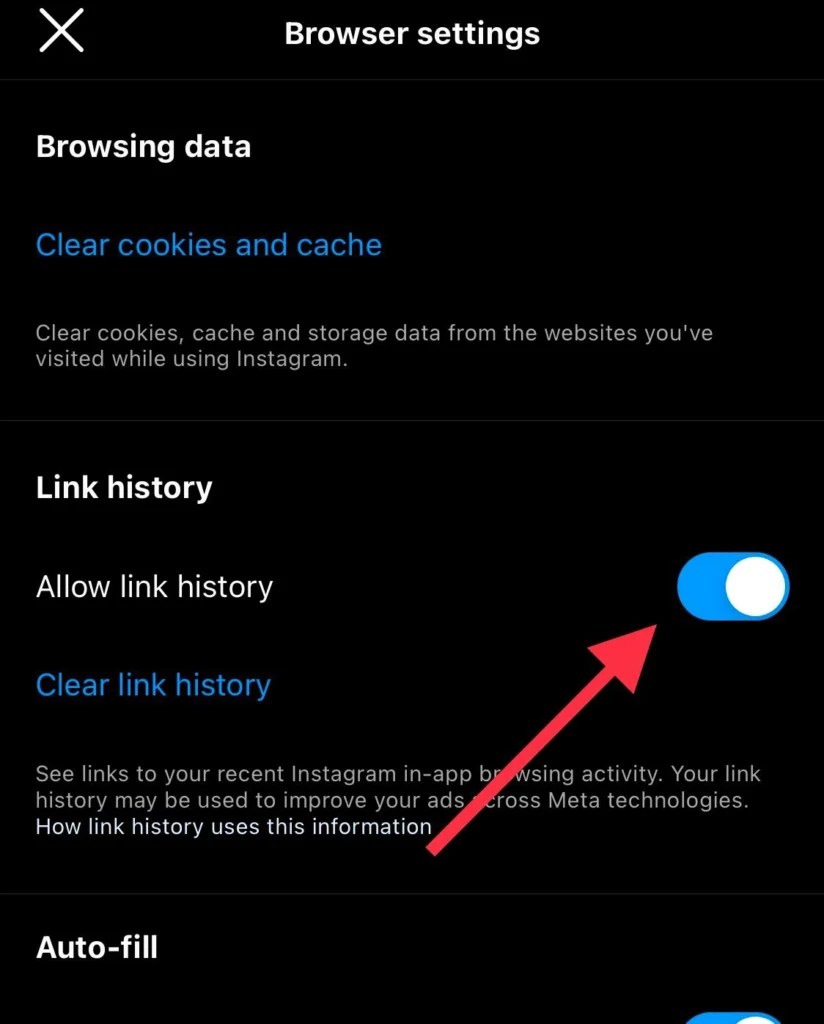 How To Disable/Enable Link History On Instagram Techschumz