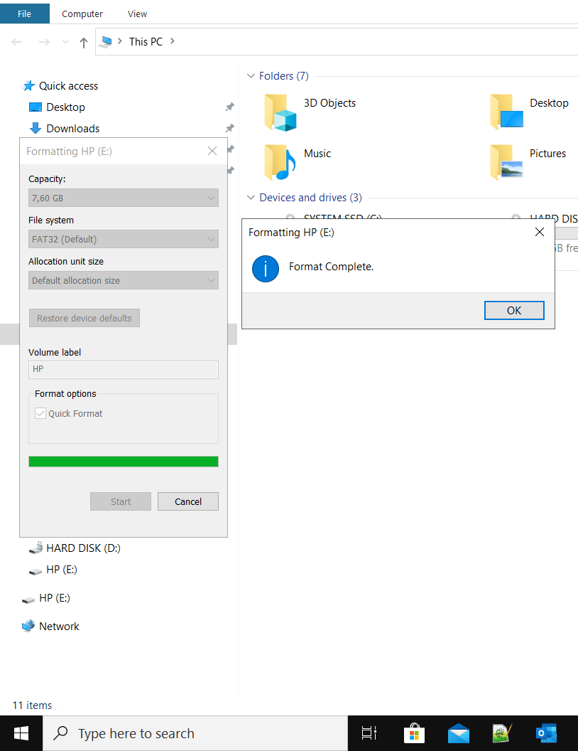 Cara Format Flash Disk Mudah di File Explorer Komputer Windows 10