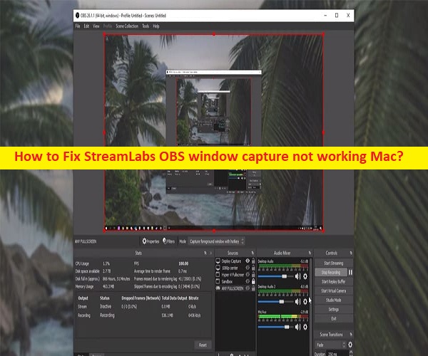 How to fix StreamLabs OBS window capture not working Mac [Steps