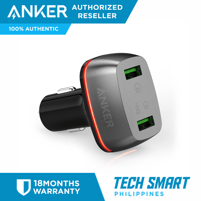 Anker PowerDrive+ 2 42W Dual USB Car Charger with Quick Charge 3.0