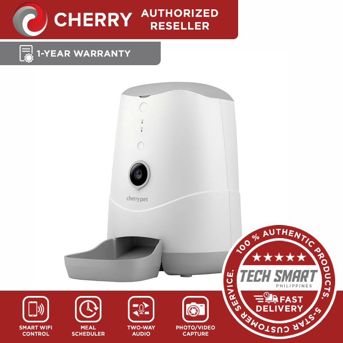Cherry Home Pet Feeder WiFi Enabled Smart Pet Feeder for Cats & Small
